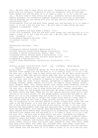 Locksmith Los Angeles CA (310) 982-2988