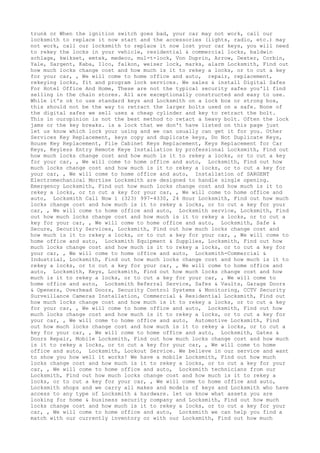 Locksmith Los Angeles CA (310) 982-2988