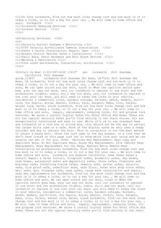 Locksmith Los Angeles CA (310) 982-2988