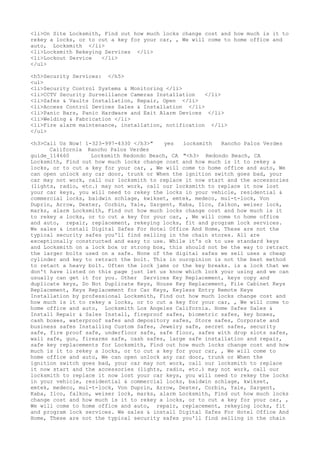 Locksmith Los Angeles CA (310) 982-2988