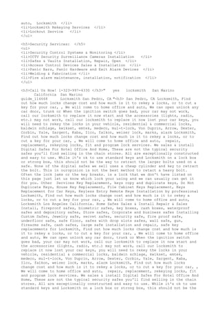 Locksmith Los Angeles CA (310) 982-2988