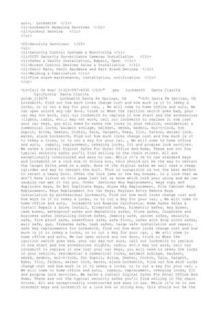 Locksmith Los Angeles CA (310) 982-2988