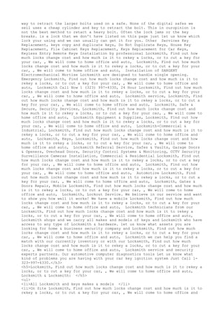 Locksmith Los Angeles CA (310) 982-2988