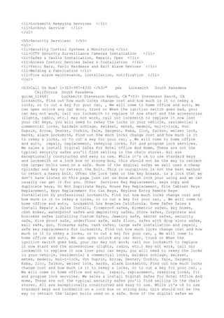 Locksmith Los Angeles CA (310) 982-2988