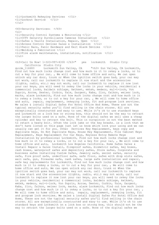 Locksmith Los Angeles CA (310) 982-2988