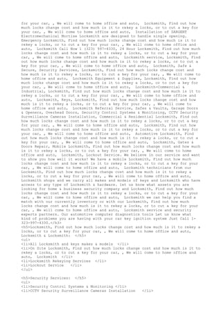 Locksmith Los Angeles CA (310) 982-2988