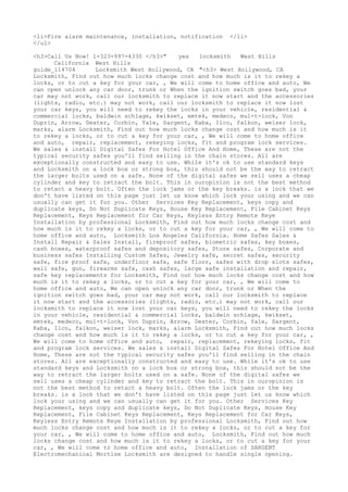 Locksmith Los Angeles CA (310) 982-2988