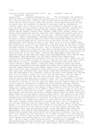 Locksmith Los Angeles CA (310) 982-2988