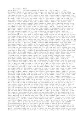 Locksmith Los Angeles CA (310) 982-2988