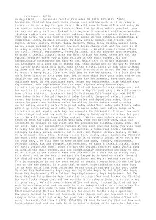 Locksmith Los Angeles CA (310) 982-2988