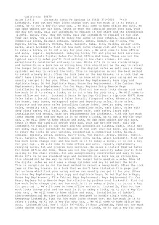 Locksmith Los Angeles CA (310) 982-2988