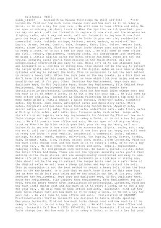 Locksmith Los Angeles CA (310) 982-2988