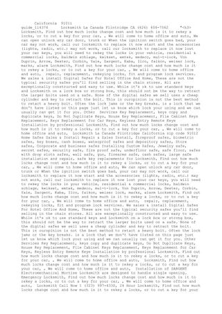 Locksmith Los Angeles CA (310) 982-2988