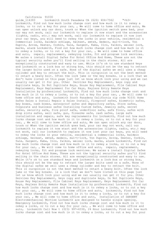 Locksmith Los Angeles CA (310) 982-2988