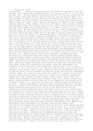 Locksmith Los Angeles CA (310) 982-2988