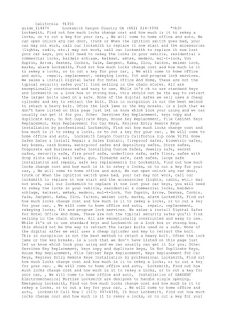 Locksmith Los Angeles CA (310) 982-2988