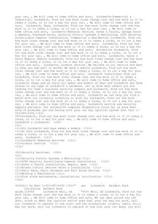 Locksmith Los Angeles CA (310) 982-2988