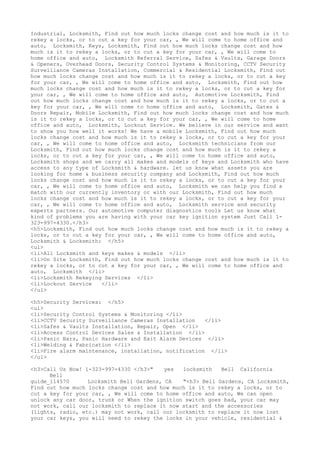 Locksmith Los Angeles CA (310) 982-2988