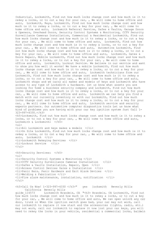 Locksmith Los Angeles CA (310) 982-2988