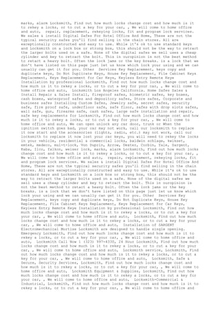 Locksmith Los Angeles CA (310) 982-2988