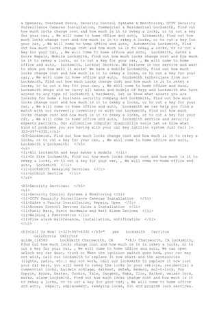 Locksmith Los Angeles CA (310) 982-2988