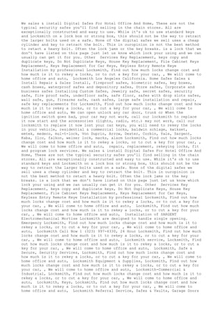 Locksmith Los Angeles CA (310) 982-2988