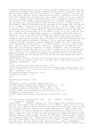 Locksmith Los Angeles CA (310) 982-2988