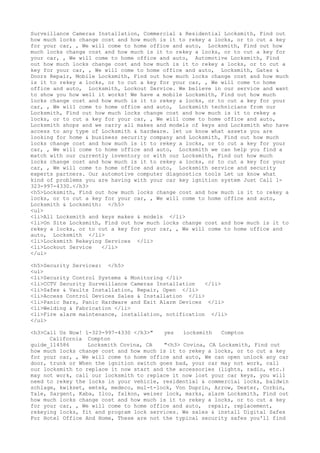 Locksmith Los Angeles CA (310) 982-2988