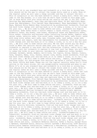 Locksmith Los Angeles CA (310) 982-2988