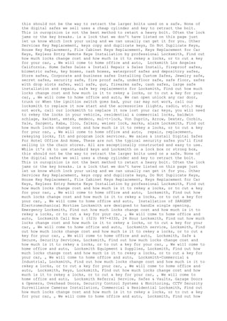 Locksmith Los Angeles CA (310) 982-2988