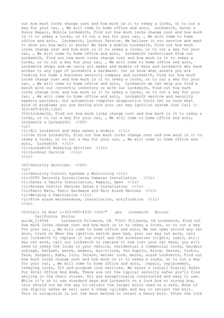 Locksmith Los Angeles CA (310) 982-2988