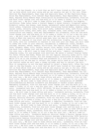 Locksmith Los Angeles CA (310) 982-2988