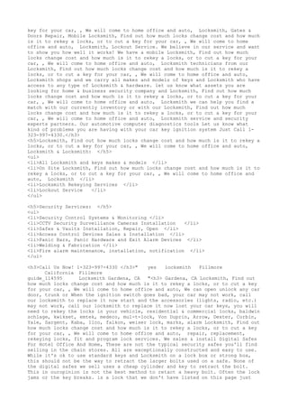 Locksmith Los Angeles CA (310) 982-2988