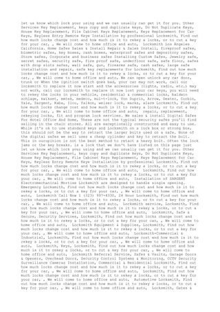 Locksmith Los Angeles CA (310) 982-2988