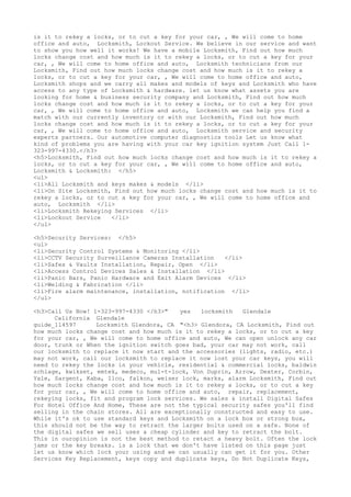 Locksmith Los Angeles CA (310) 982-2988