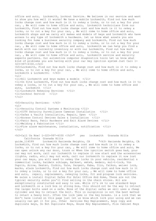 Locksmith Los Angeles CA (310) 982-2988