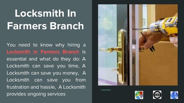 Locksmith In
Farmers Branch
You need to know why hiring a
Locksmith in Farmers Branch is
essential and what do they do: A
...