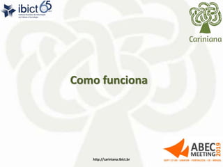 Como funciona
http://cariniana.ibict.br 16
 