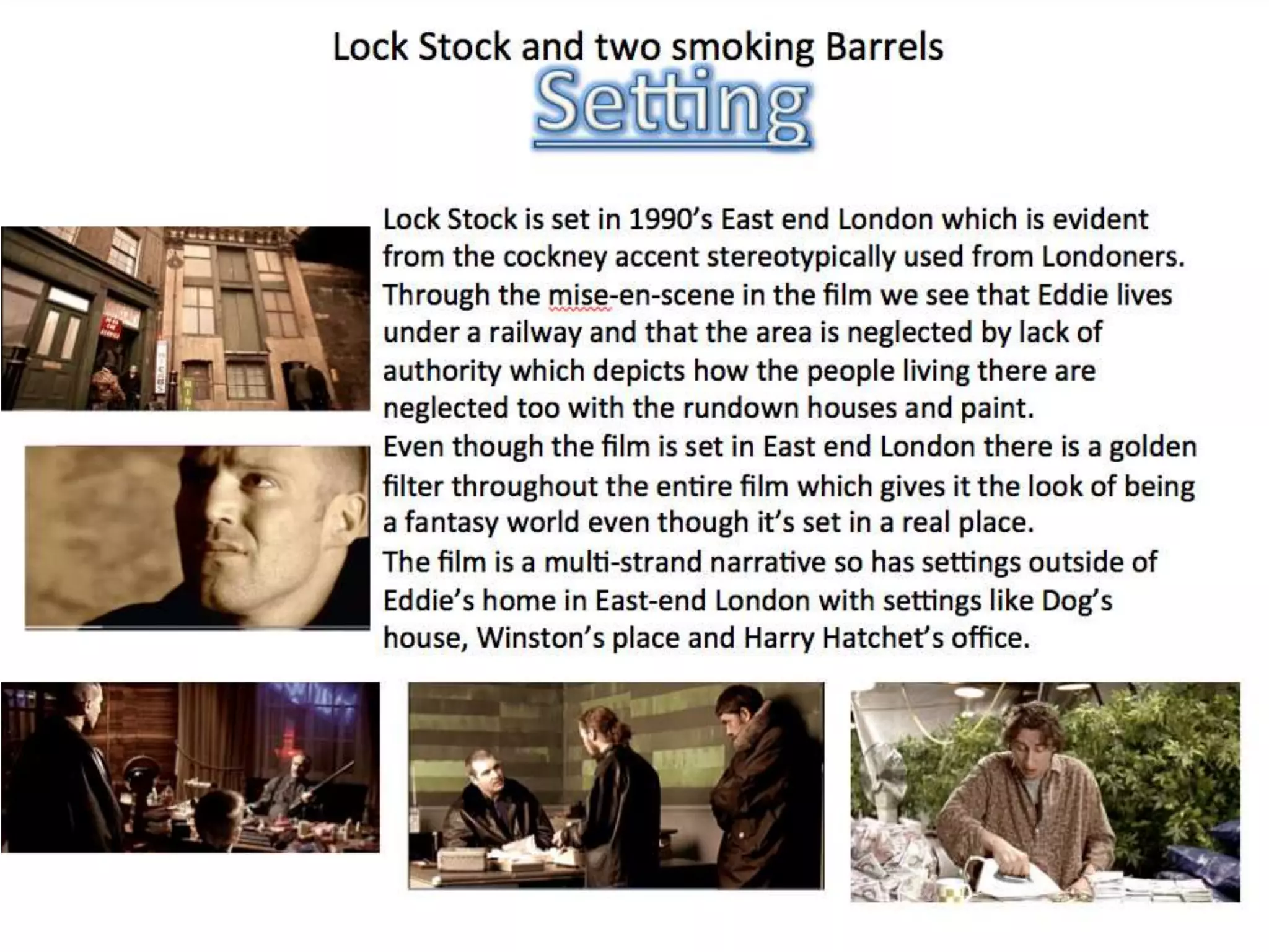 Lock stock presentation