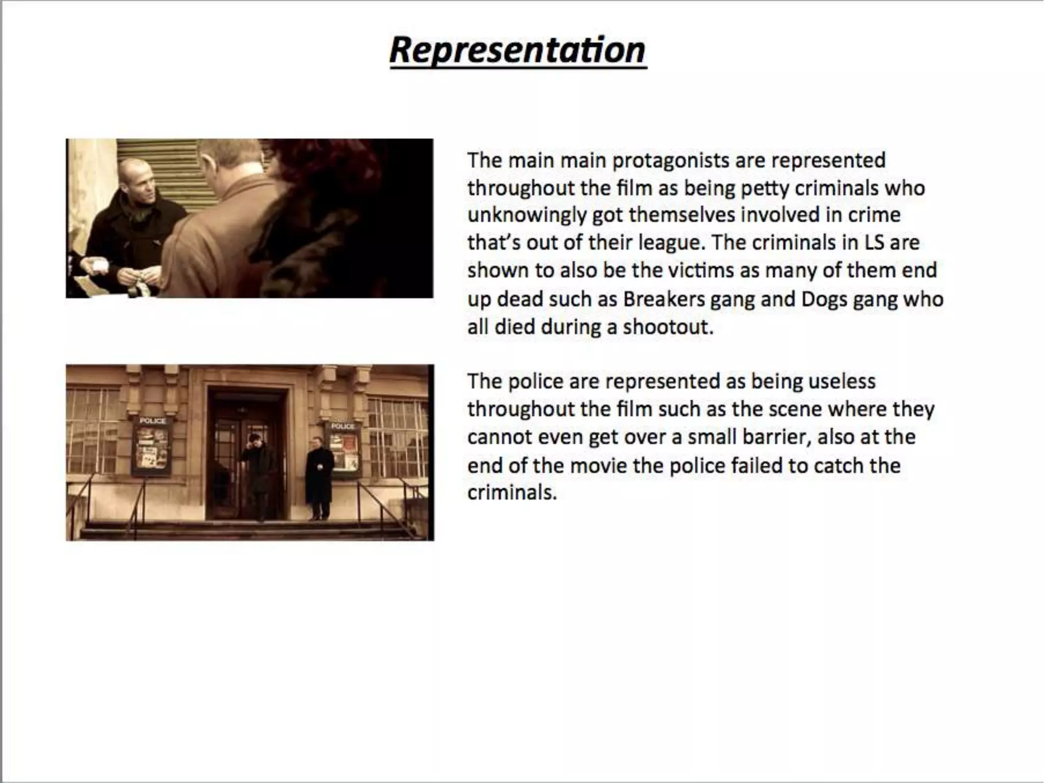 Lock stock presentation