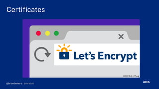 Certiﬁcates
CC BY 3.0: EFF.or
@briandemers / @mraible
 