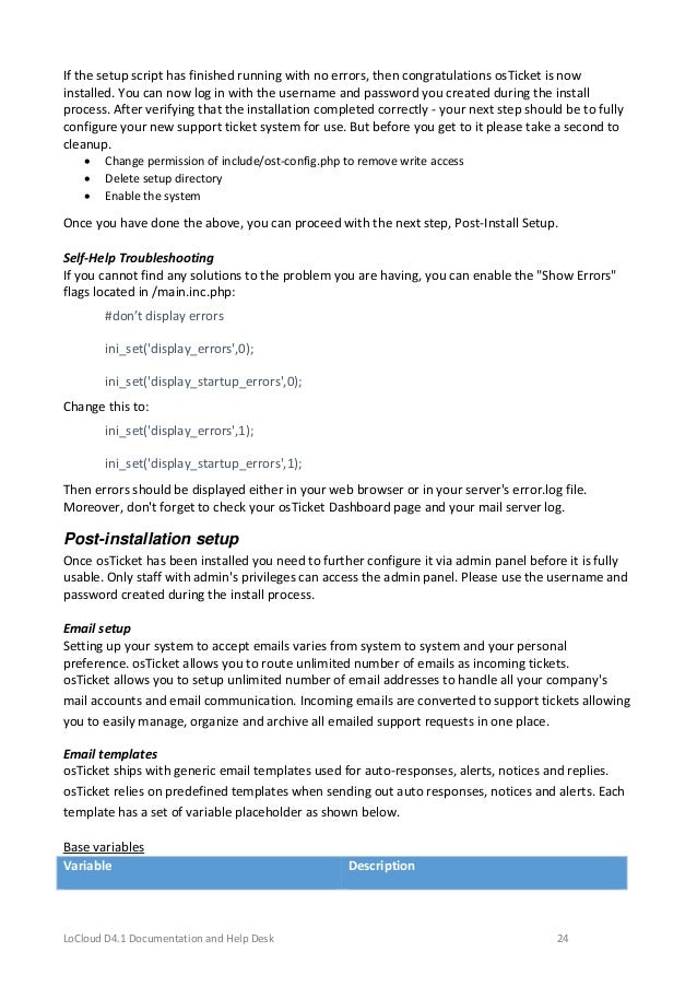 Locloud D4 1 Documentation Help Desk