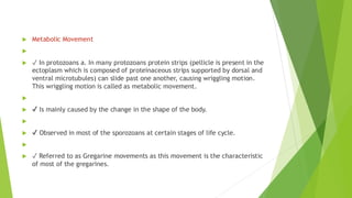 Locomotion in protozoa details explain all type with pictures... | PDF