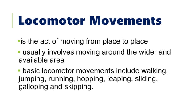 Locomotor and Non-locomotor Movements | PPTX