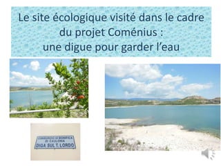 Le site écologique visité dans le cadre
du projet Coménius :
une digue pour garder l’eau
 