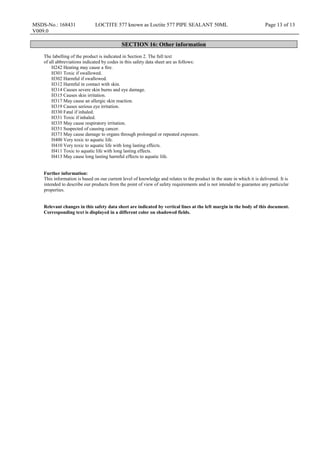 Loctite 577 msds