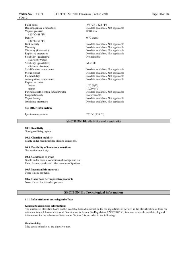 Loctite sf 7200 400 ml msds 235323