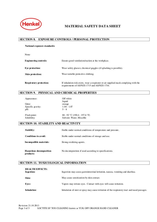 Loctite sf 7850 3 l msds 1658114