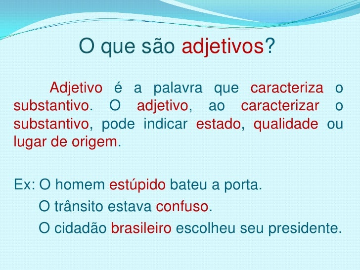www.AulasDePortuguesApoio.com - Português - Adjetivos