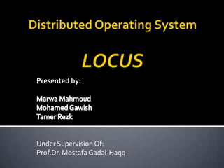 Presented by:




Under Supervision Of:
Prof.Dr. Mostafa Gadal-Haqq
 